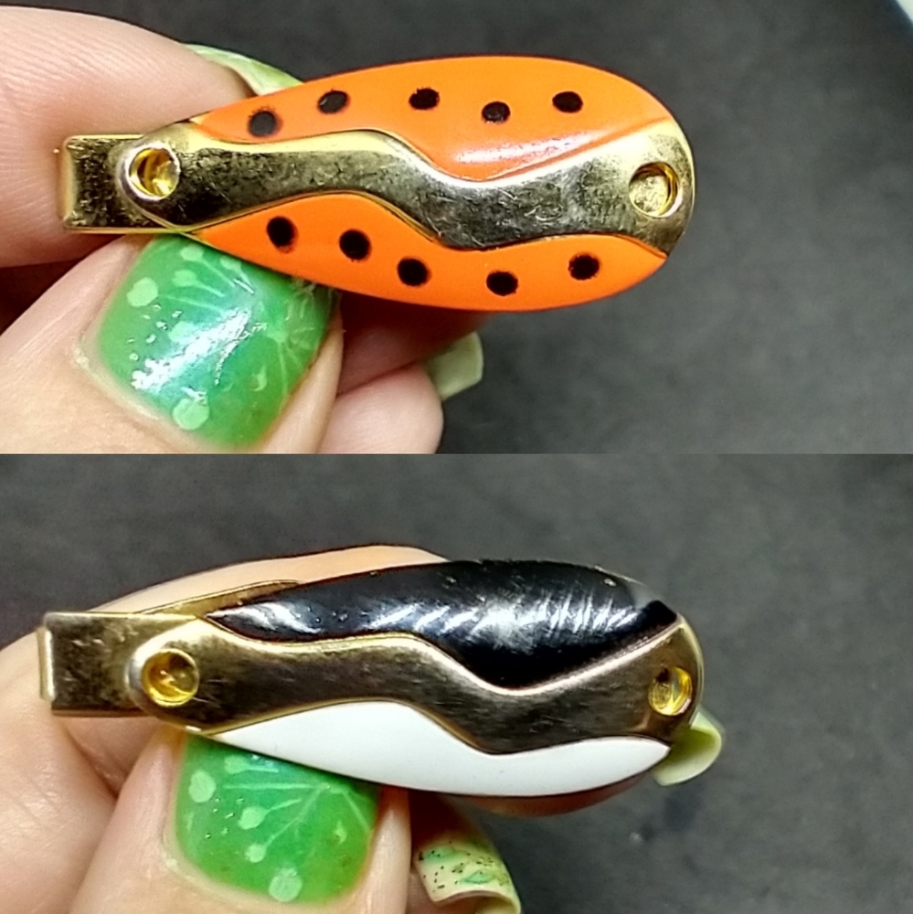 Wee Kamlooper Authentic Vintage necktie clips fishing lures tie bars Angler Dad